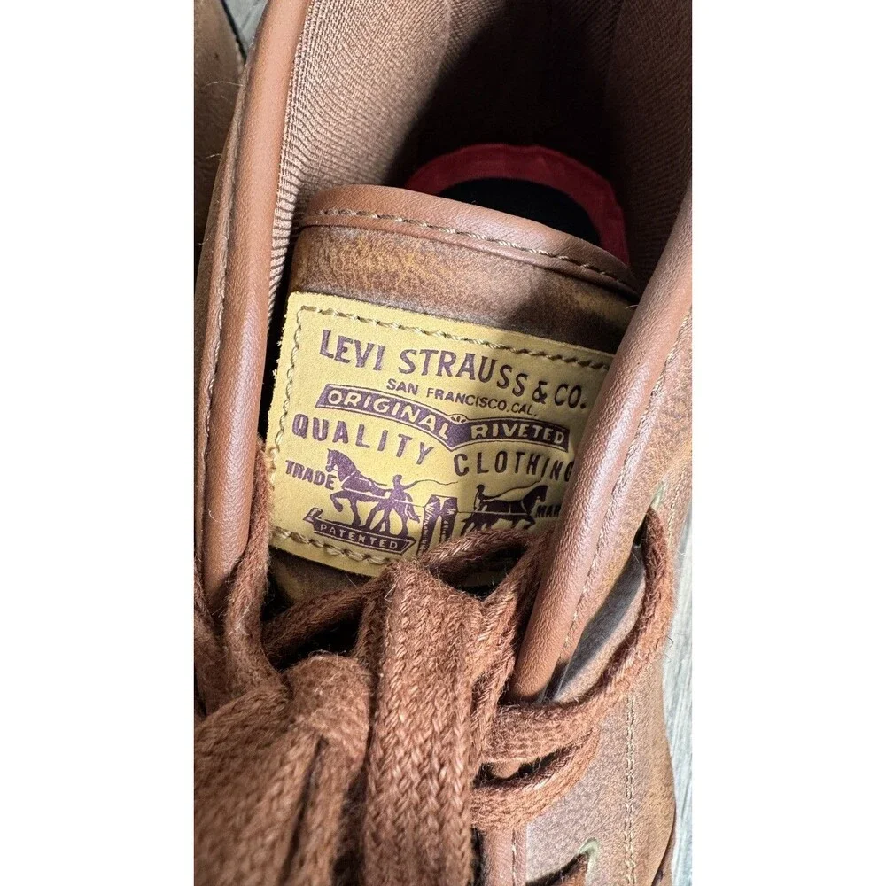 Levi's Brown Synthetic Lace-Up Ankle Boots Men's US 12 EU 46.5 UK 11 51883309H